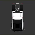 Modern White And Black Truck With Sleek Cab Aerodynamic Design And Front Logo