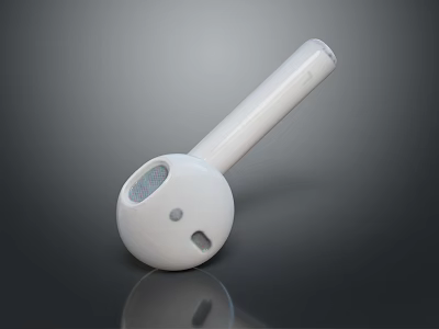 White Wireless Computer Headphone With Ergonomic Design For Laptop Audio Use 3d model