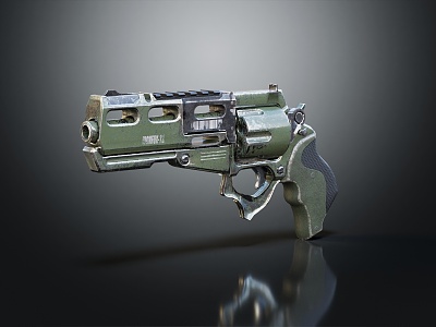 Industrial LOFT Pistol Revolver 3d model