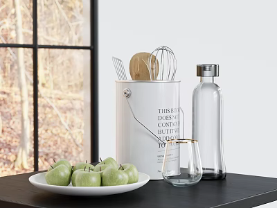 Modern Drinkers Fruit Ornaments Tableware Fruit Plate Plum 3d model