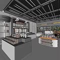 Modern Mall Store Interior Design With Bright Lighting Display Cabinets And Product Displays