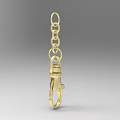 Golden Decorative Ornament Set With Link Chain And Clasp Metal Design