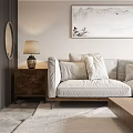 Modern Living Dining Room Interior With Wooden Coffee Table TV Cabinet Natural Light And Plants