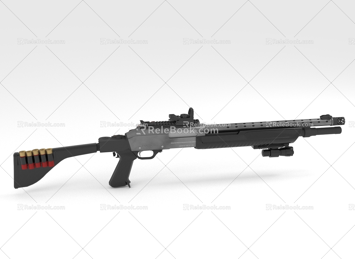 Shotgun Firearms Long Range Weapon 3d model