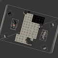 Modern Modular Beige Sofa Set With Armchairs Coffee Tables Floor Lamp And Rug