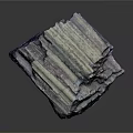 Natural Wood Stone Material With Layered Texture Rough Surface And Gray Blue Tones