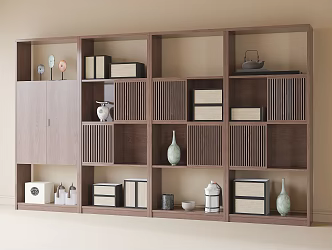 New Chinese-style Antique Shelf Storage Cabinet Storage Rack 3d model