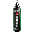 TITLE Boxing Green and Black Punching Bag for Fitness Training