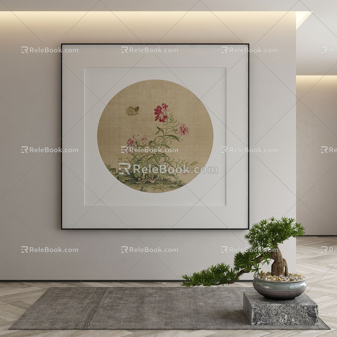 New Chinese Decorative Painting 3d model