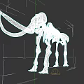 Mammoth Skeleton Sculpture Detailed Prehistoric Mammal Bone Artwork For Scientific