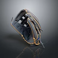 High Quality Professional Leather Baseball Glove With Dark And Yellow Stitching Design