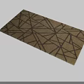Square Rug With Modern Geometric Design And Soft Color Abstract Patterns 3d model