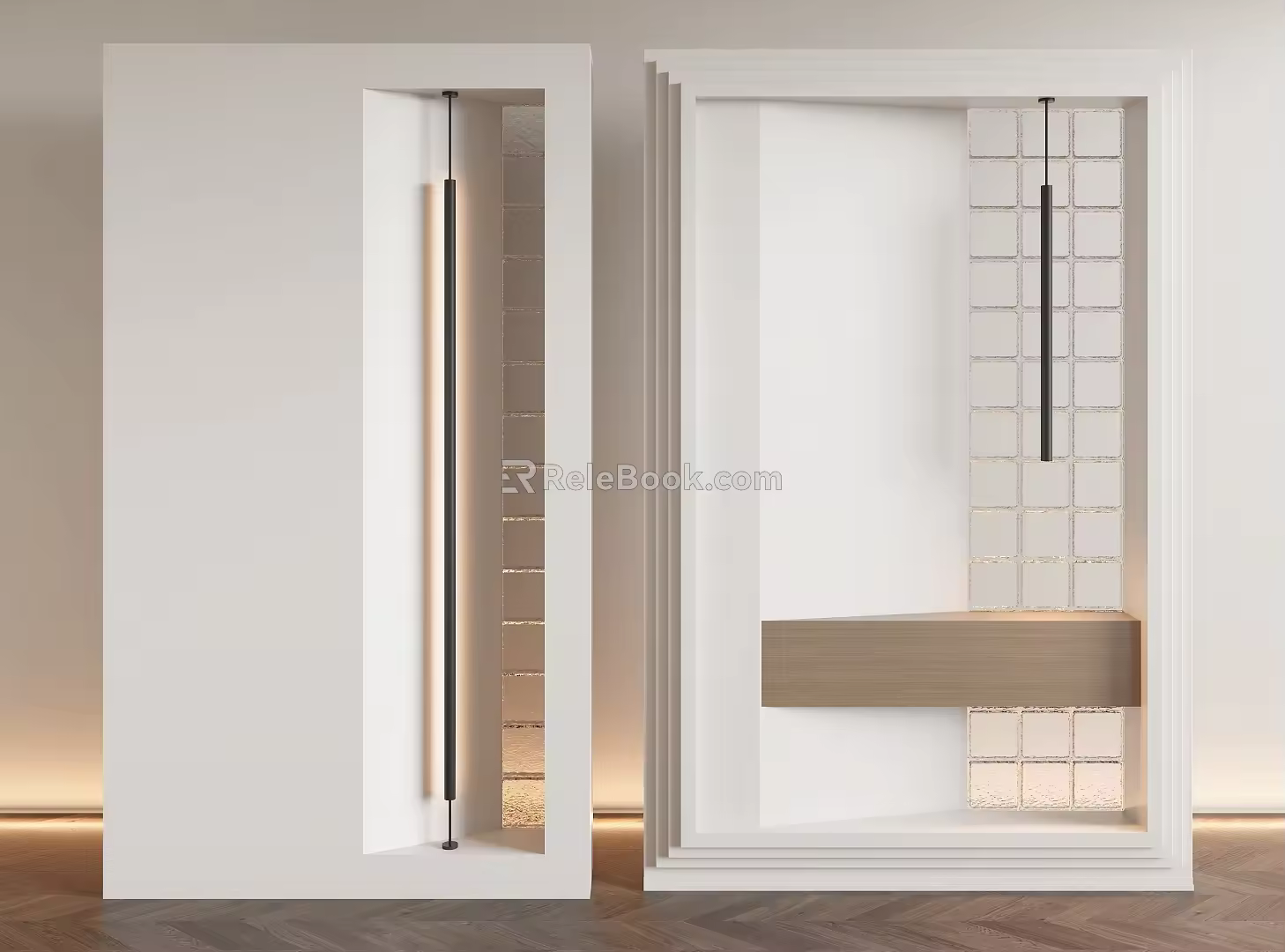 Modern Entrance Partition Home Partition Decorative Partition Glass Partition 3d model