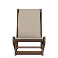 Modern Single Sofa With Beige Fabric Upholstery And Wooden Frame Design