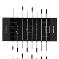 Black Foosball Table Play Equipment With Table Design Player Rods And Goal Nets