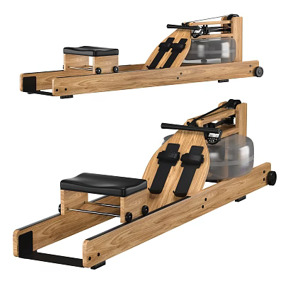 Wooden Rowing Machine For Home Fitness 3d model