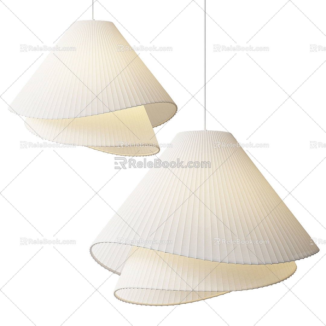 minimalist chandelier fabric chandelier 3d model