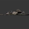 Outdoor Campfire Setup With Stones Ash Dirt And Dry Grass In Square Area