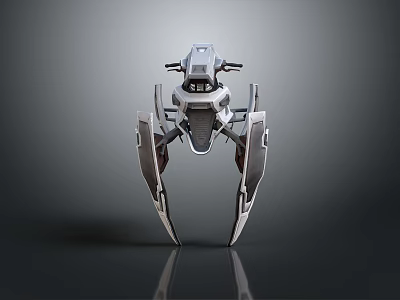 Futuristic Space Exploration Lander With Mechanical Legs Design For Cosmic Missions 3d model