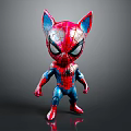 Spider Man Cartoon Character With Red And Blue Costume And Spider Pattern Action Figure