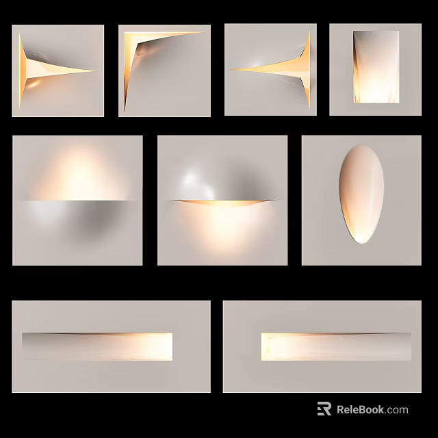 Modern Wall Lamps With Various Styles And Soft Lighting For Home Decoration 3d model 