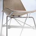 Modern Leisure Chair With Wooden Backrest And Metal Frame Design Structure