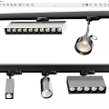 Modern Track Mounted Downlights and Spotlights with Various Designs for Home Use 3d model