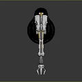 Game Movie Character Robotic Arm With White Yellow Mechanical Structure And Black Base