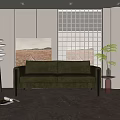 Modern double sofa 3d model