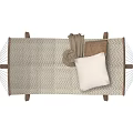 Garden Hammock With Wooden Stand Pillows And Cozy Blanket For Outdoor Relaxation