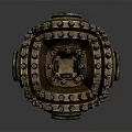 Fantasy Warrior Mace With Double Creature Heads And Intricate Metal Design