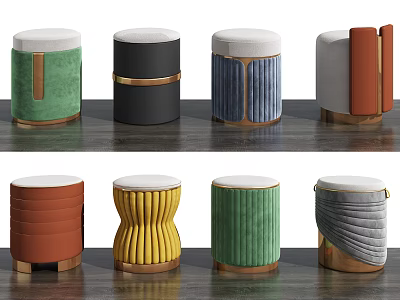 Modern Sofa Stool Ottoman Footstool Stool Combination 3d model Modern Sofa Stool Ottoman Footstool Stool Combination 3d model