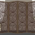 New Chinese Style Screen Partition 3d model