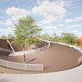 Modern landscape sketch 3d model