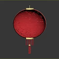 Traditional Red Hanging Lantern Furniture With Gold Accents And Tassel Decor