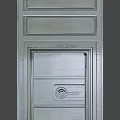 Heavy Duty Metal Safe Door With Secure Lock Handle And Rivet Details Design