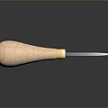 Professional Hardware Tool With Wooden Handle Golden Ferrule And Sharp Metal Blade
