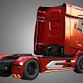 Red Heavy Duty Commercial Tanker Truck For Fuel Transport Vehicle