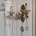 Classic Ornate Double Doors Design With Intricate Carvings Wall Sconces And Decorative Panels