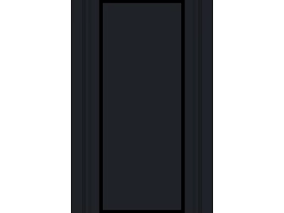 Sleek Modern Black Interior Door Panel With Frame And Smooth Surface 3d model