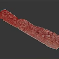 Textured Stone Ground Section With Small Particles 3d model