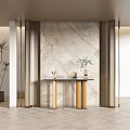 Entrance background styling end view cabinet 3d model