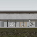 Modern Detached Villa With Concrete Exterior Flat Roof Large Glass Windows And Natural Surroundings