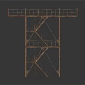 Industrial Metal Platform Structure With Multi Level Decks Staircases And Railings