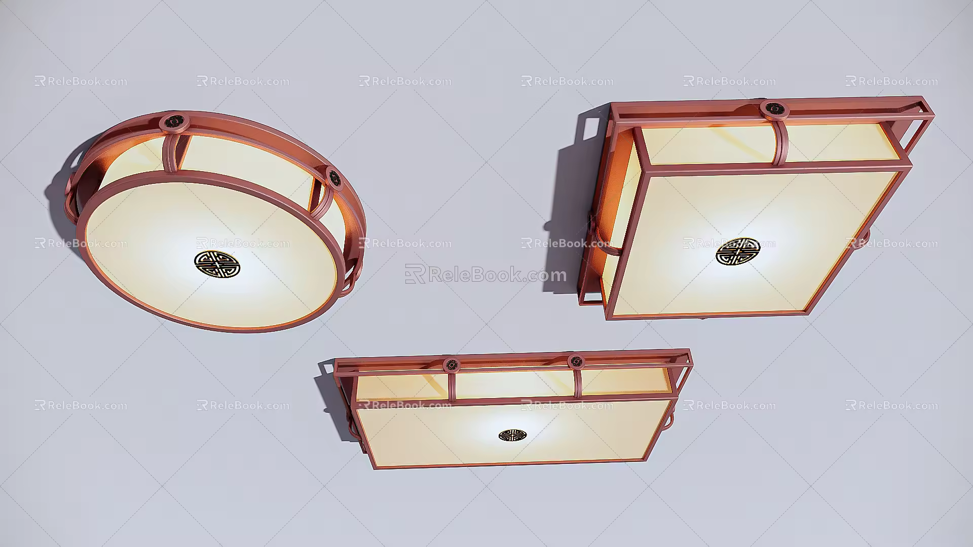 New Chinese ceiling lamp 3d model