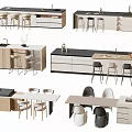 Modern Bar Counter Designs With Wooden Cabinets Black Countertop Sink And Stools