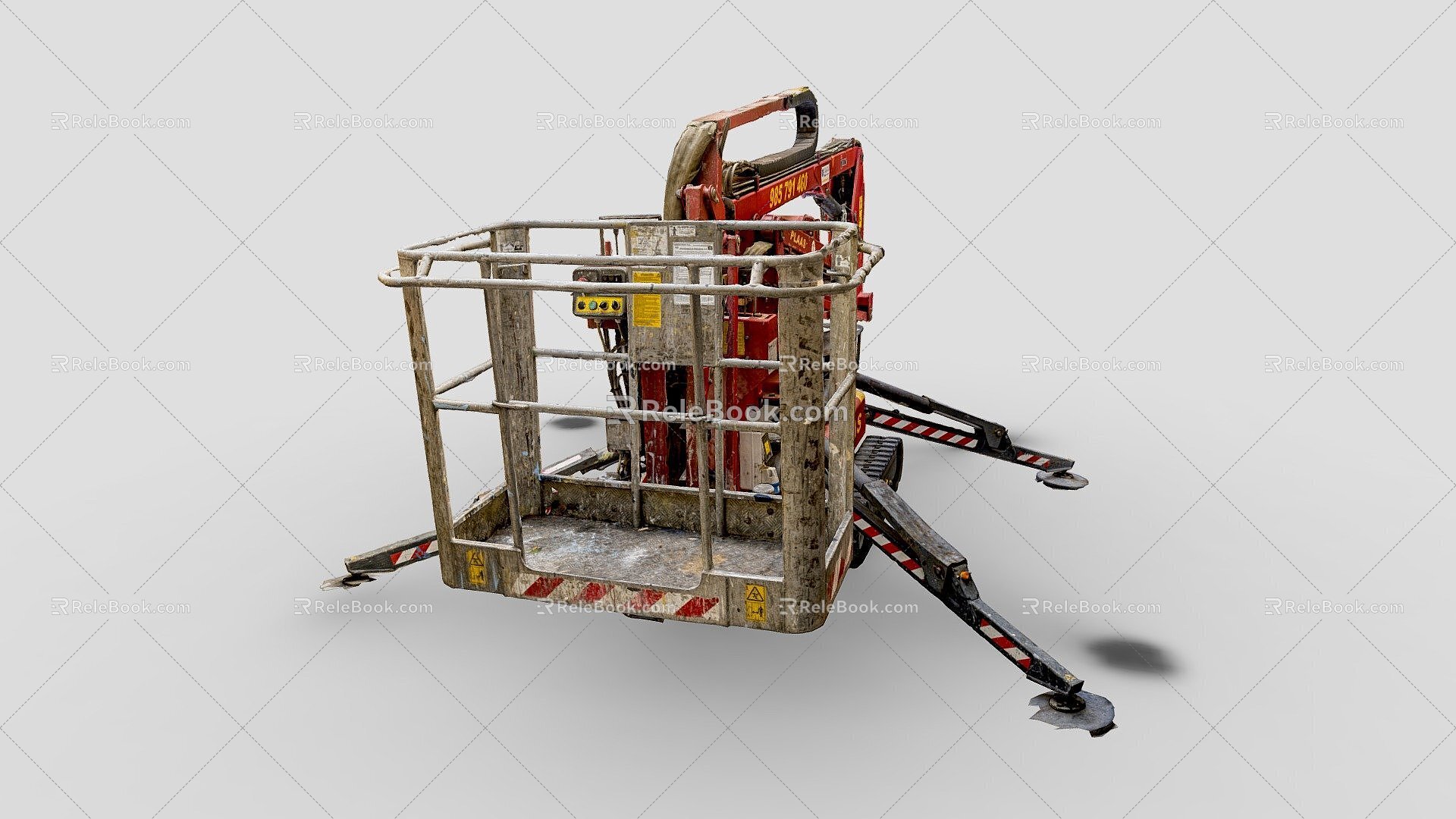 telescopic track machine 3d model