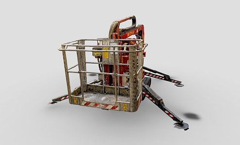 telescopic track machine 3d model