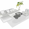 Modern Sofa Coffee Table Combination Sofa Coffee Table 3d model