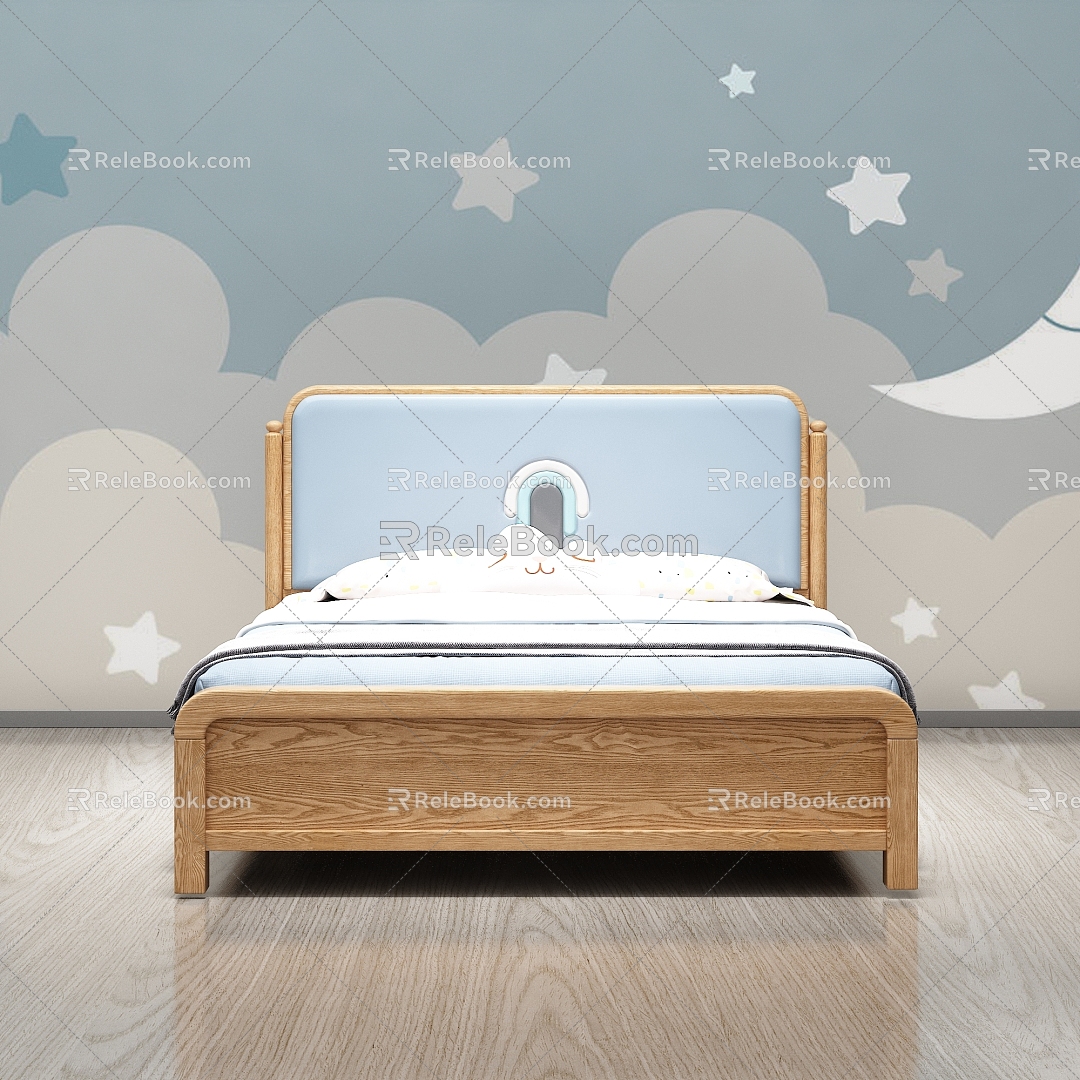 Nordic Cream Style Children's Bed model